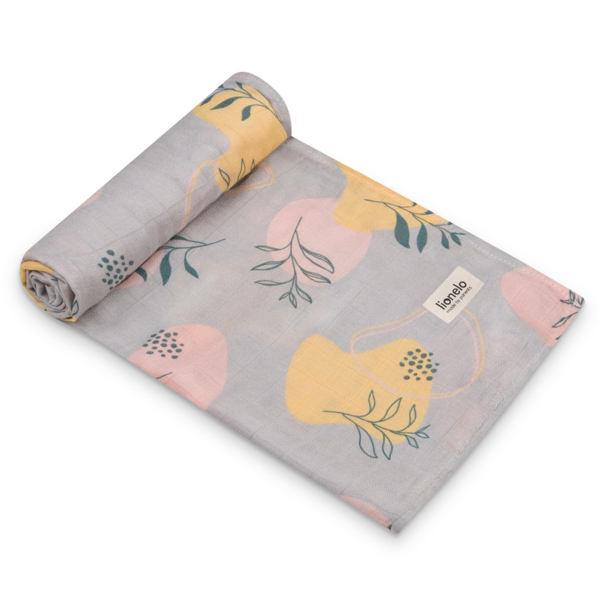 Lionelo - Pack de 3 muselinas de bambú 70x70 cm Leaf