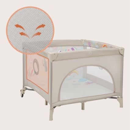 Lionelo - Parque de juegos MILLE PLUS Gris beige