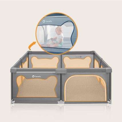 Lionelo - Parque de juegos WILLOW XL gris