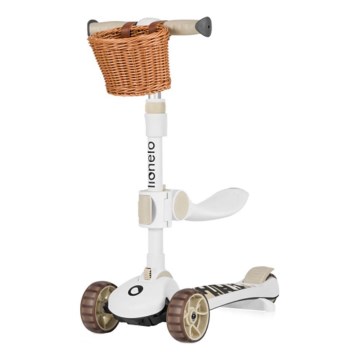 Lionelo - Patinete infantil 2 en 1 FRANKY blanco/beige