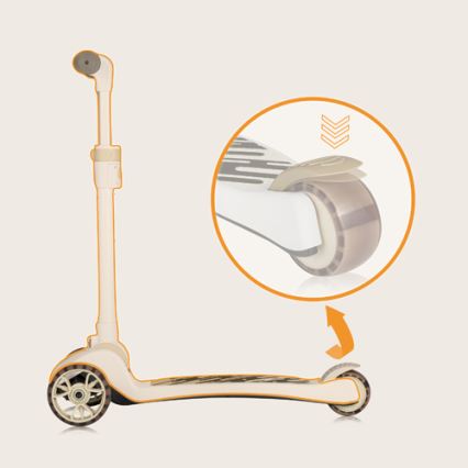 Lionelo - Patinete infantil 2 en 1 FRANKY blanco/beige