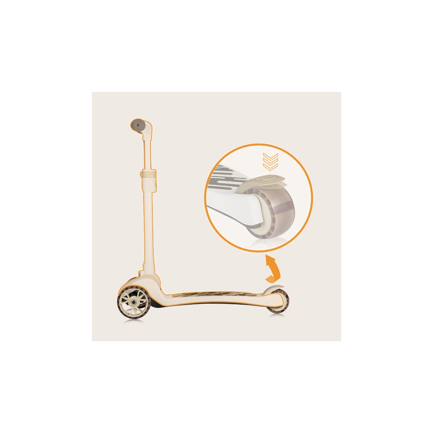 Lionelo - Patinete infantil 2 en 1 FRANKY blanco/beige