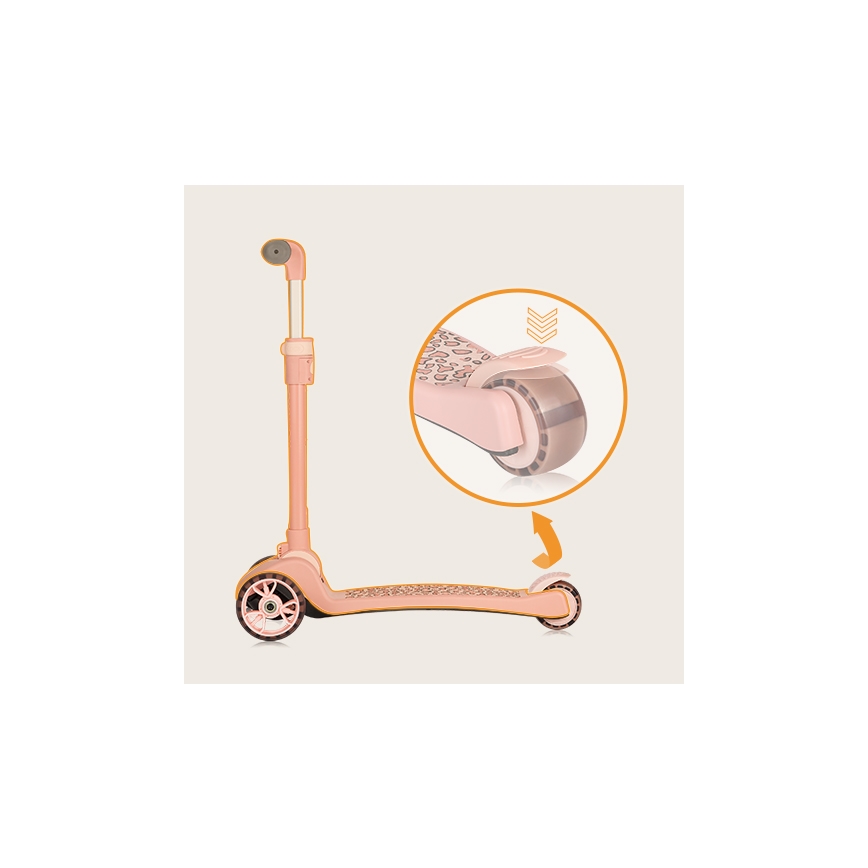 Lionelo - Patinete infantil 2 en 1 FRANKY rosa