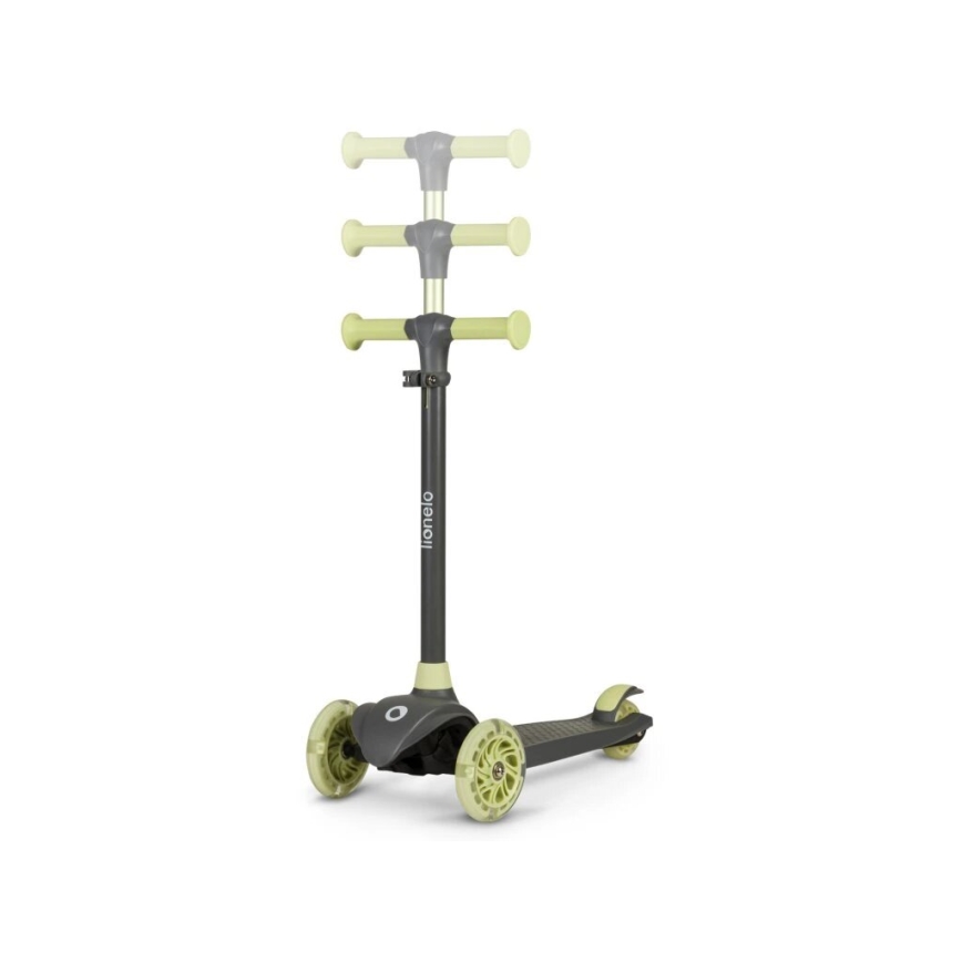 Lionelo - Patinete infantil JESSY 3xAA gris/verde