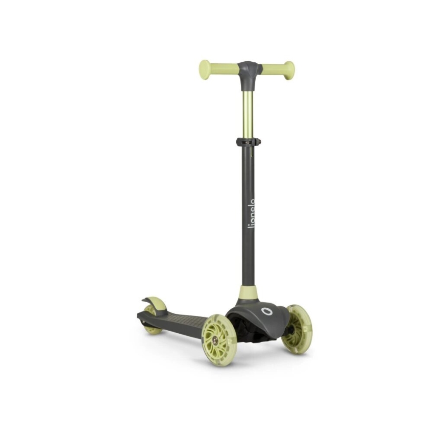 Lionelo - Patinete infantil JESSY 3xAA gris/verde