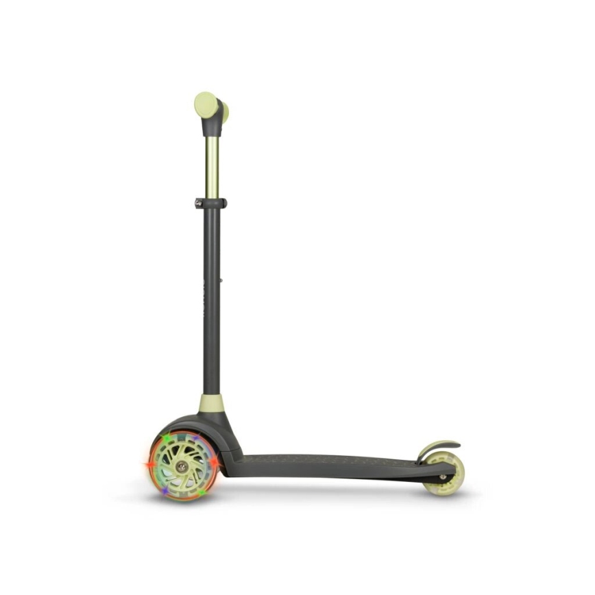 Lionelo - Patinete infantil JESSY 3xAA gris/verde