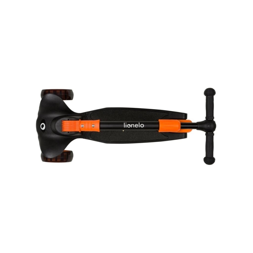 Lionelo - Patinete infantil TIMMY 3xAA naranja/negro