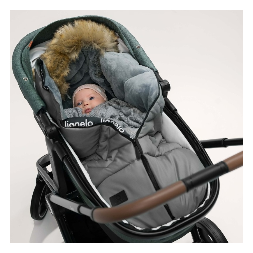 Lionelo - Saco para bebé FRODE Gris Paloma