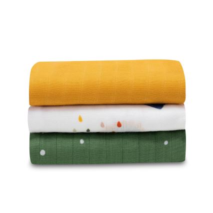 Lionelo - Set de 3 muselinas de bambú BAMBOO SET 70x70 cm Dino