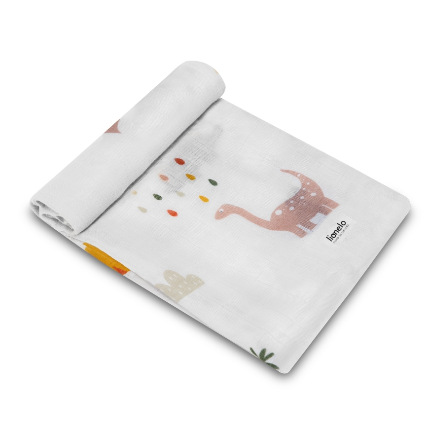 Lionelo - Set de 3 muselinas de bambú BAMBOO SET 70x70 cm Dino