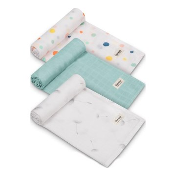 Lionelo - Set de 3 muselinas de bambú BAMBOO SET 70x70 cm Dot