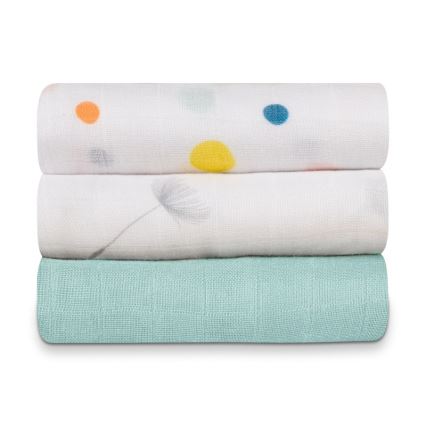 Lionelo - Set de 3 muselinas de bambú BAMBOO SET 70x70 cm Dot