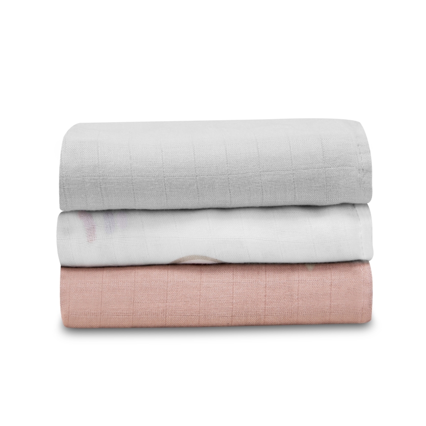 Lionelo - Set de 3 muselinas de bambú BAMBOO SET 70x70 cm Rainbow