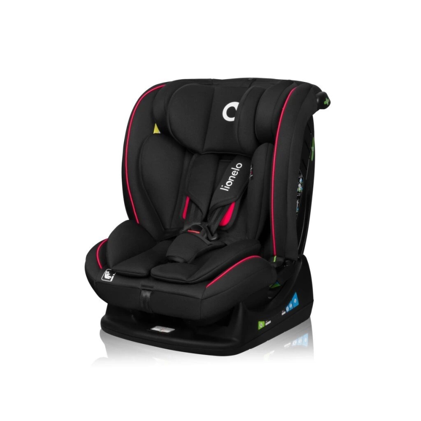 Lionelo - Silla de coche AART i-Size 40-150 cm negra/roja