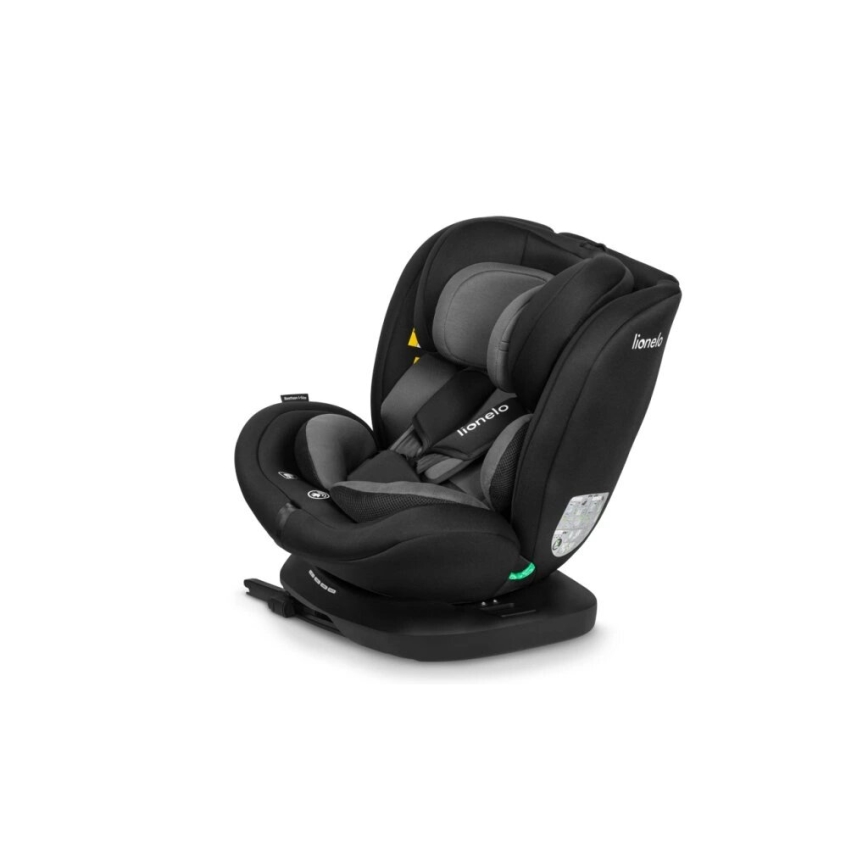 Lionelo - Silla de coche BASTIAAN i-Size 40-150 cm negra/gris