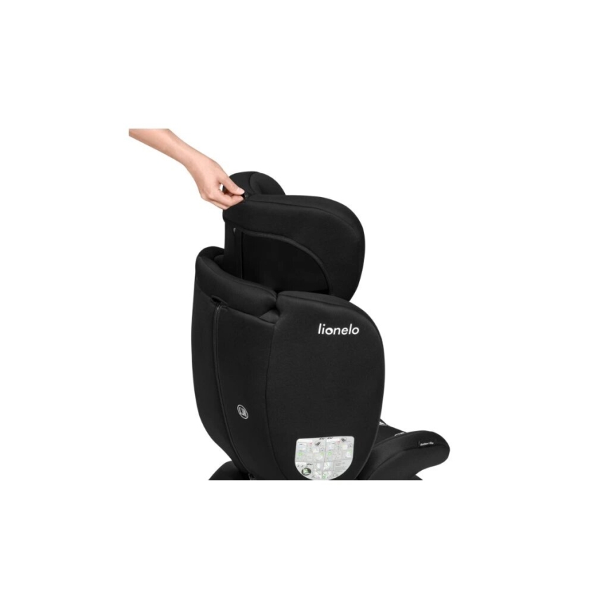 Lionelo - Silla de coche BASTIAAN i-Size 40-150 cm negra/gris