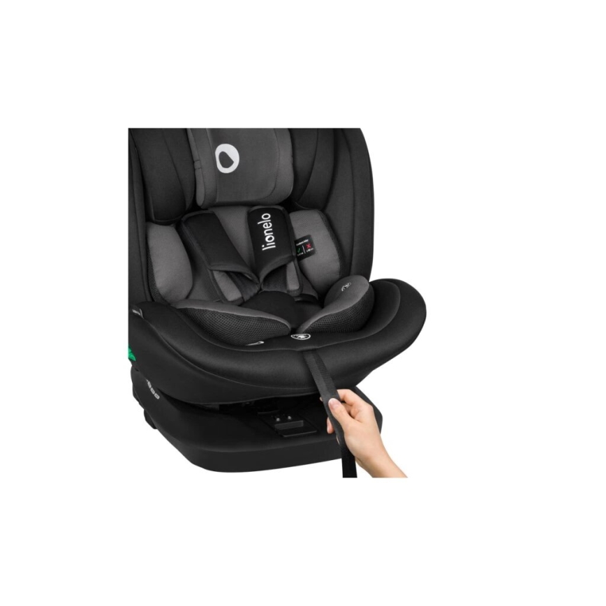 Lionelo - Silla de coche BASTIAAN i-Size 40-150 cm negra/gris