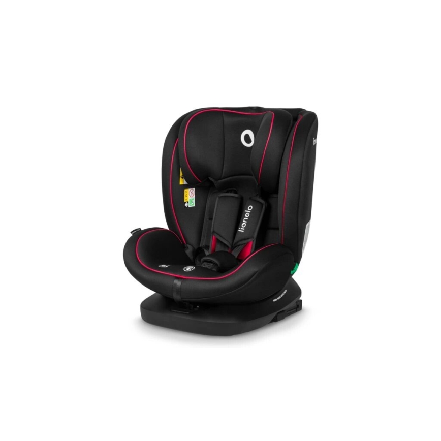 Lionelo - Silla de coche BASTIAAN i-Size 40-150 cm negro/rojo