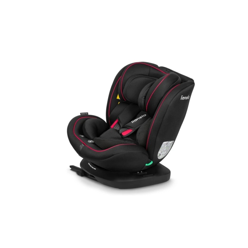 Lionelo - Silla de coche BASTIAAN i-Size 40-150 cm negro/rojo