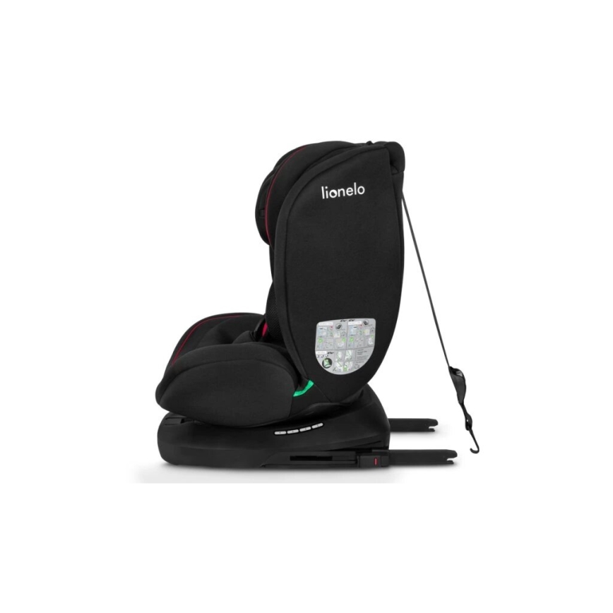Lionelo - Silla de coche BASTIAAN i-Size 40-150 cm negro/rojo