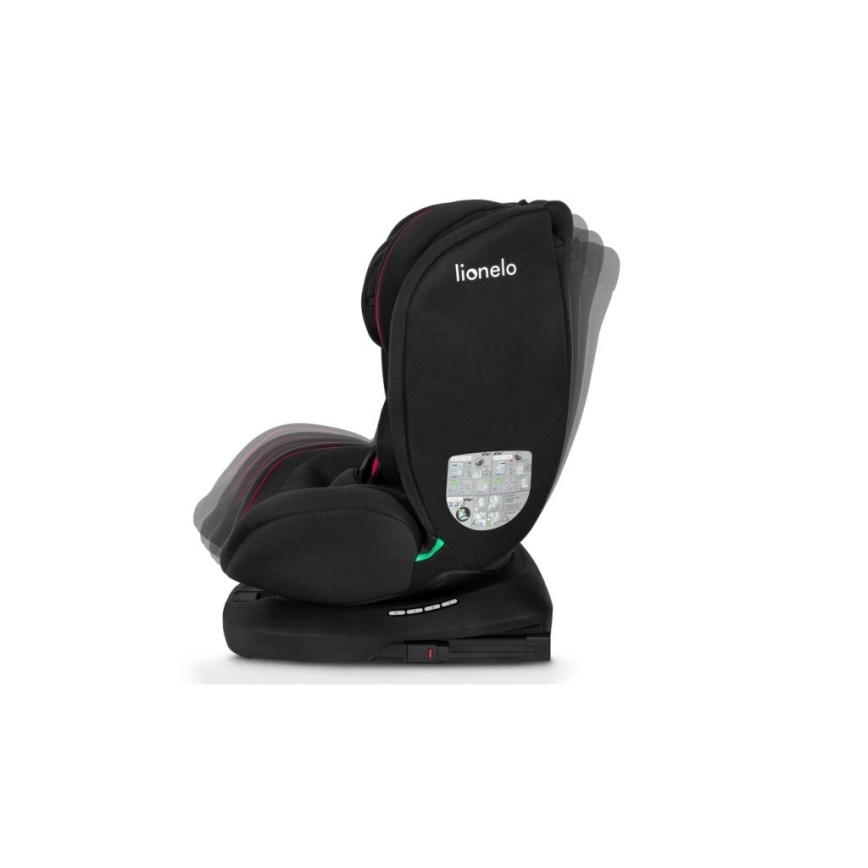 Lionelo - Silla de coche BASTIAAN i-Size 40-150 cm negro/rojo