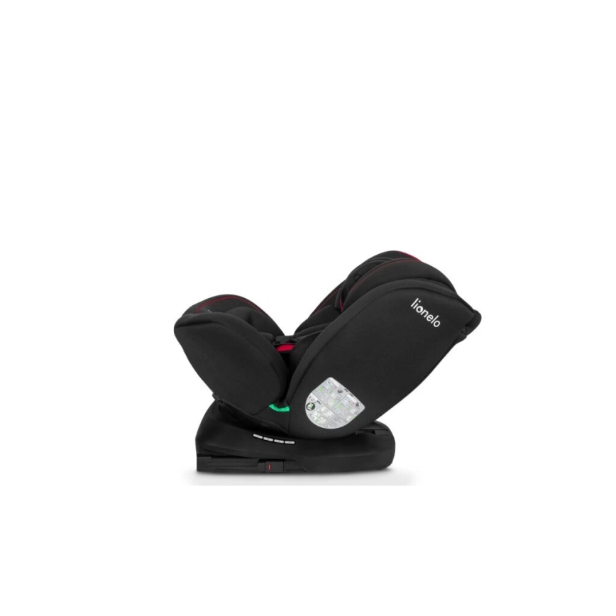 Lionelo - Silla de coche BASTIAAN i-Size 40-150 cm negro/rojo
