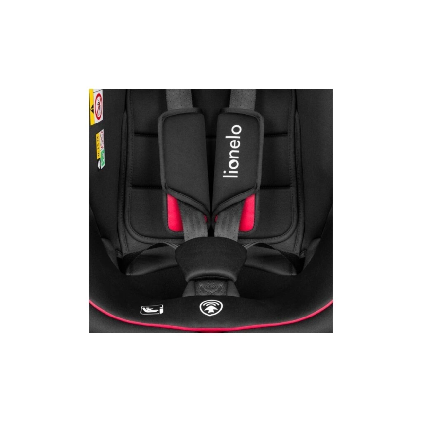 Lionelo - Silla de coche BASTIAAN i-Size 40-150 cm negro/rojo