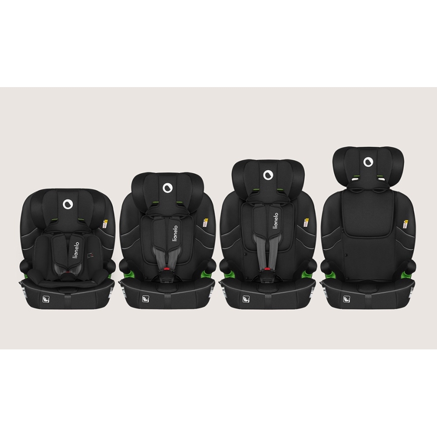 Lionelo - Silla de coche BILLY i-Size 76-150 cm Negro carbón