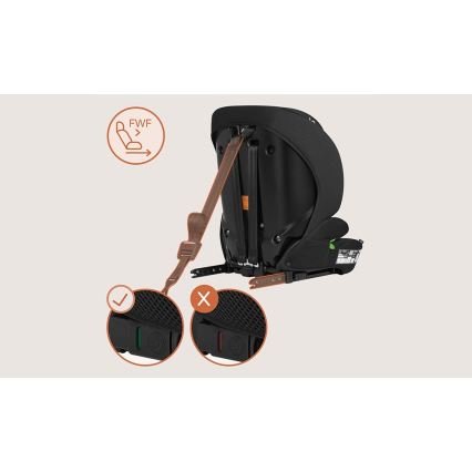 Lionelo - Silla de coche BILLY i-Size 76-150 cm Negro carbón