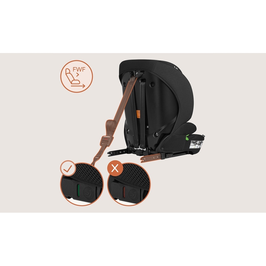 Lionelo - Silla de coche BILLY i-Size 76-150 cm Negro carbón