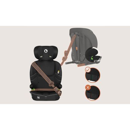 Lionelo - Silla de coche BILLY i-Size 76-150 cm Negro carbón