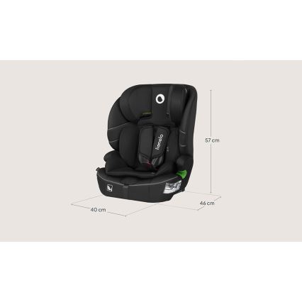 Lionelo - Silla de coche BILLY i-Size 76-150 cm Negro carbón