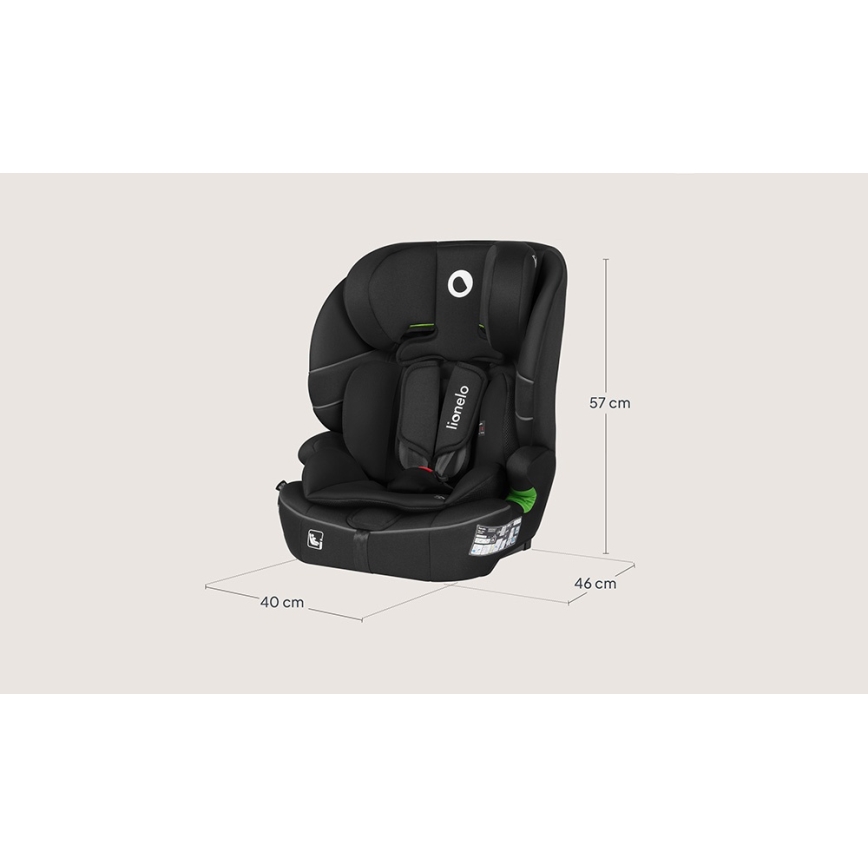 Lionelo - Silla de coche BILLY i-Size 76-150 cm Negro carbón