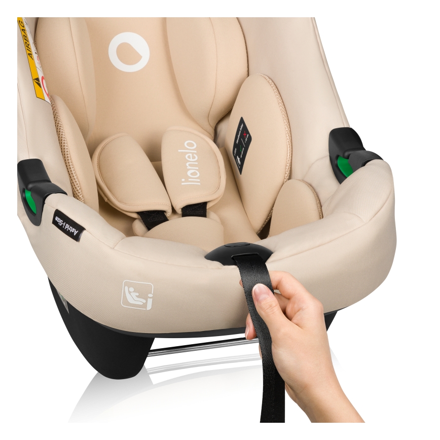 Lionelo - Silla de coche con base ASTRID SET i-Size 40-87 cm Beige arena