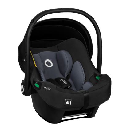 Lionelo - Silla de coche con base ASTRID SET i-Size 40-87 cm Negro Gris