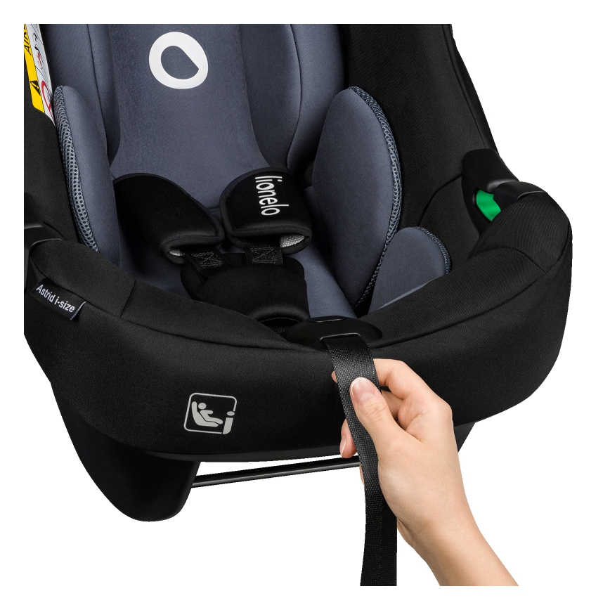Lionelo - Silla de coche con base ASTRID SET i-Size 40-87 cm Negro Gris