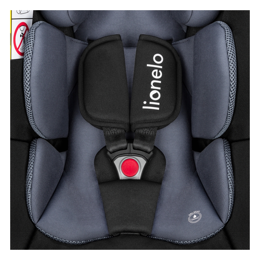 Lionelo - Silla de coche con base giratoria ASTRID SET i-Size 40-87 cm Negro/Gris