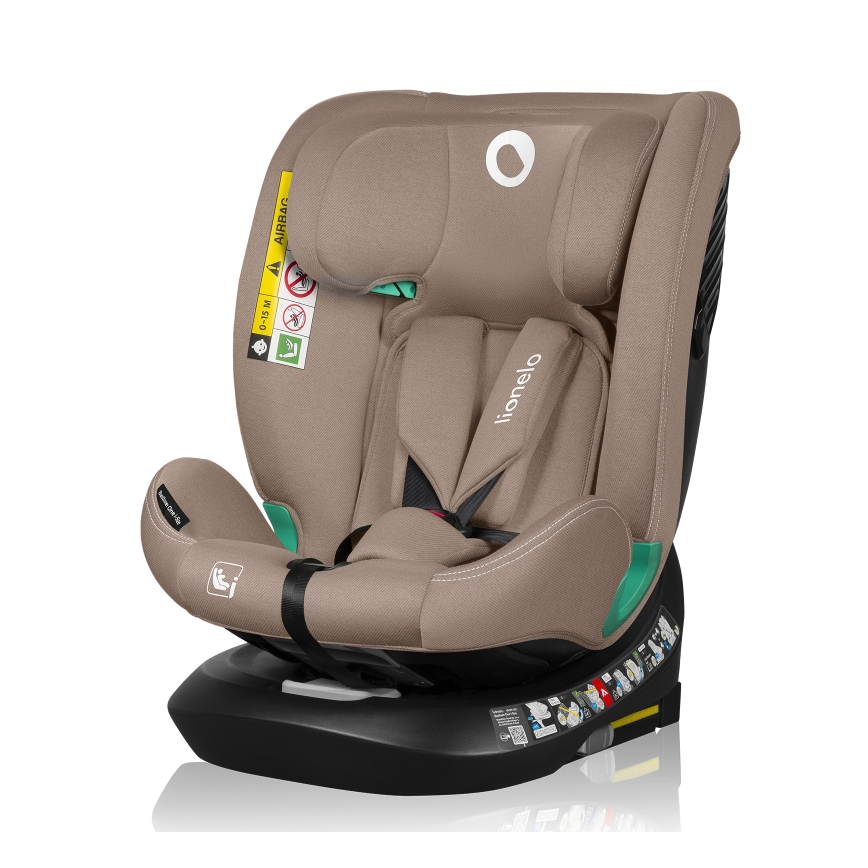 Lionelo - Silla de coche giratoria con base BASTIAAN ONE i-Size 40-150 cm Beige arena