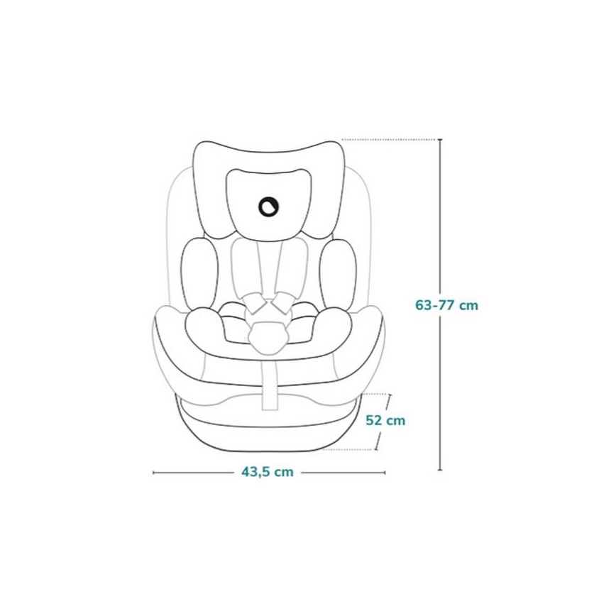 Lionelo - Silla de coche giratoria con base BASTIAAN ONE i-Size 40-150 cm Beige arena