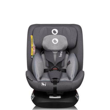 Lionelo - Silla de coche giratoria con base BASTIAAN ONE i-Size 40-150 cm Gris Stone