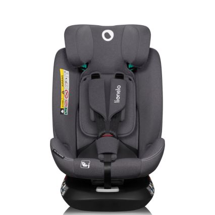 Lionelo - Silla de coche giratoria con base BASTIAAN ONE i-Size 40-150 cm Gris Stone