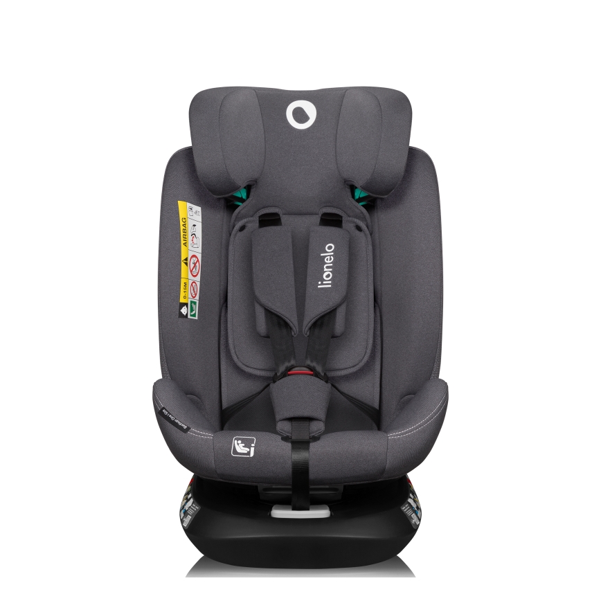 Lionelo - Silla de coche giratoria con base BASTIAAN ONE i-Size 40-150 cm Gris Stone