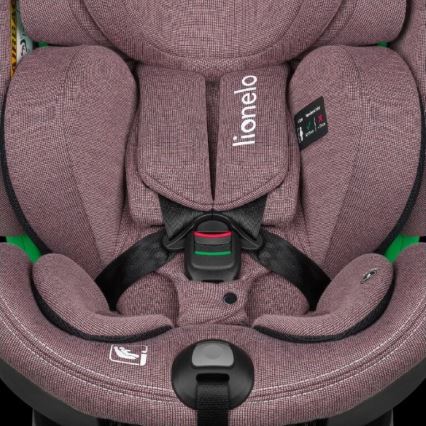 Lionelo - Silla de coche con base giratoria HARMONY i-Size 40-150 cm rosa