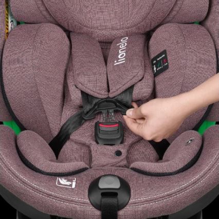 Lionelo - Silla de coche con base giratoria HARMONY i-Size 40-150 cm rosa