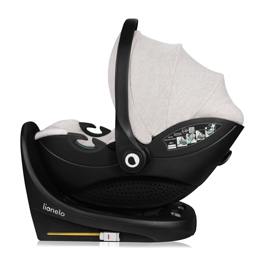 Lionelo - Silla de coche con base giratoria MOXIE SET i-Size 40-87 cm beige arena