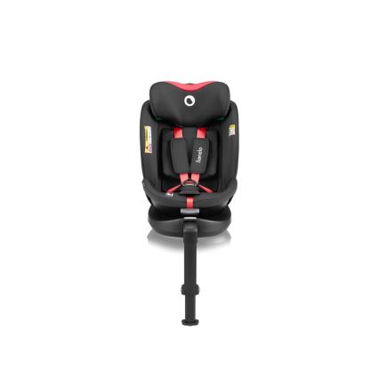 Lionelo - Silla de coche con base giratoria NAVY i-Size 40-150 cm negra/roja