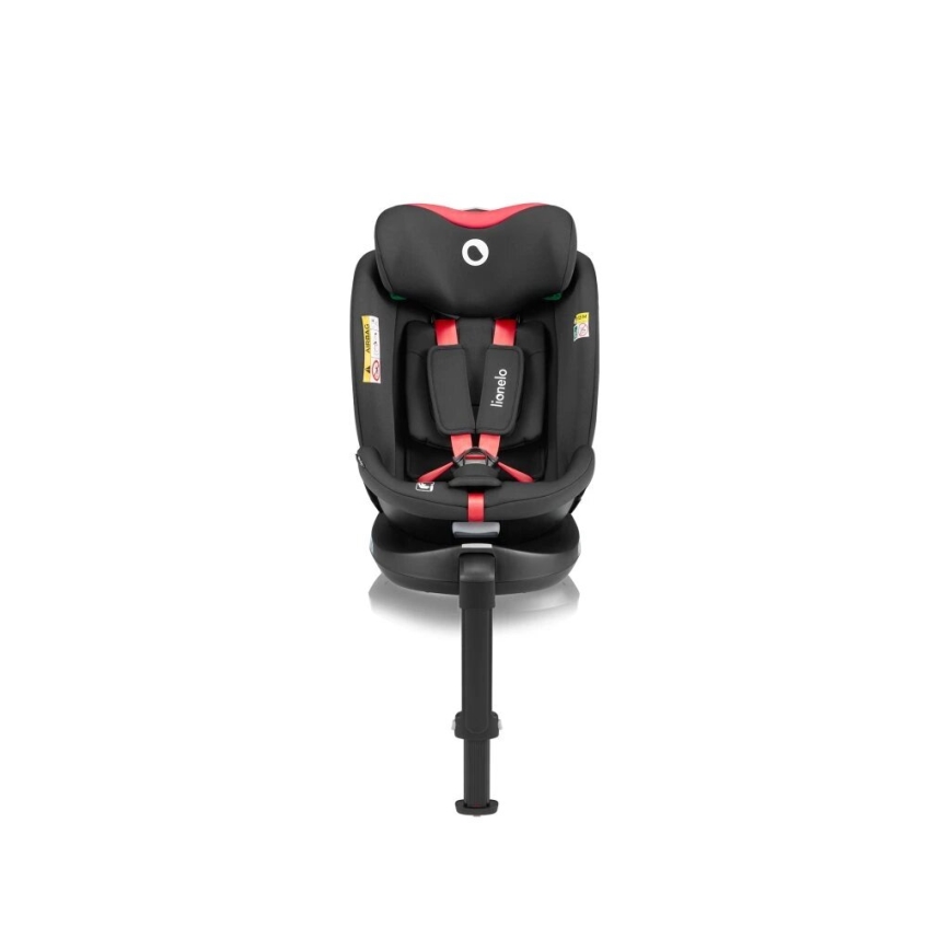 Lionelo - Silla de coche con base giratoria NAVY i-Size 40-150 cm negra/roja