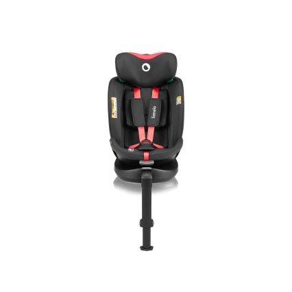 Lionelo - Silla de coche con base giratoria NAVY i-Size 40-150 cm negra/roja