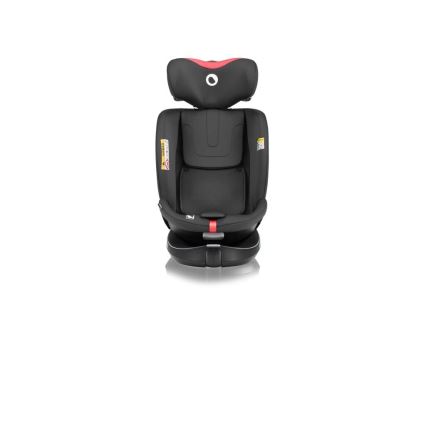Lionelo - Silla de coche con base giratoria NAVY i-Size 40-150 cm negra/roja