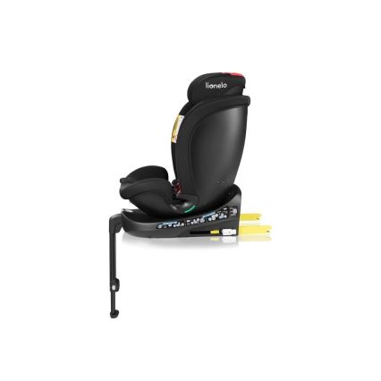 Lionelo - Silla de coche con base giratoria NAVY i-Size 40-150 cm negra/roja